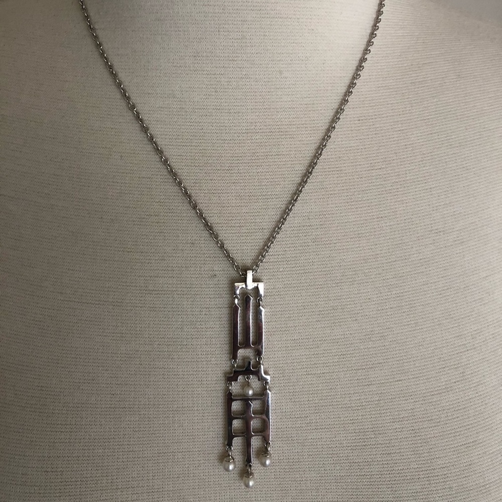 Misaki cultured pearl and 925 sterling necklace